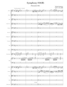 Partition , Playland, Symphony No.18, B-flat major, Rondeau, Michel
