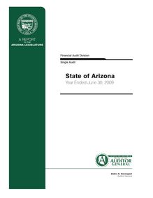 State of Arizona June 30, 2009 Single Audit