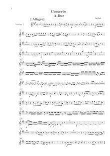 Partition violons II, Concerto Grosso en A major, A, Seyfert, Martin