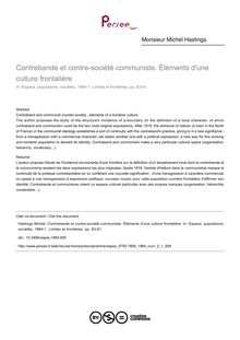 Contrebande et contre-société communiste. Éléments d une culture frontalière - article ; n°1 ; vol.2, pg 83-91
