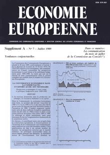 ECONOMIE EUROPEENNE. Supplément A - N° 7 - Juillet 1989