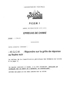UFR Créteil Chimie PCEM 2001