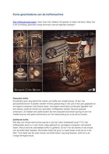 Korte geschiedenis van de koffiemachine