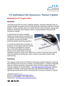 US Individual Life Insurance: Market Update- JSB Market Research