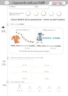 Mathématiques CP – J’apprends les maths avec Picbille - Noma Picbille Période 3