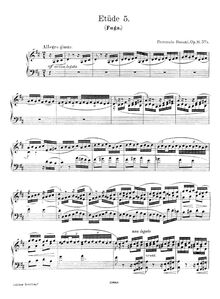 Partition , Fuge: Allegro giusto, 6 Études, Sechs Etüden für Klavier6 Études pour le Piano
