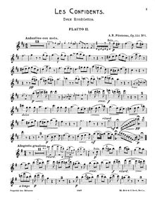 Partition flûte 2, 2 Rondolettos, Deux rondolettos pour deux Flutes avec accompagnement du Piano-Forte, concertants sur des motifs de l Opera "Meerkönig und sein Liebchen" de C. Böhmer