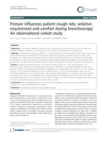 Posture influences patient cough rate, sedative requirement and comfort during bronchoscopy: An observational cohort study