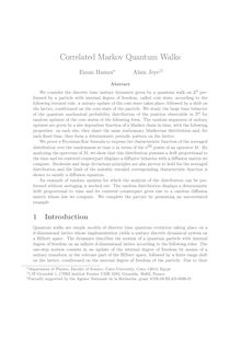 Correlated Markov Quantum Walks