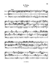 Partition complète, Trio en C minor, C minor, Bach, Johann Sebastian