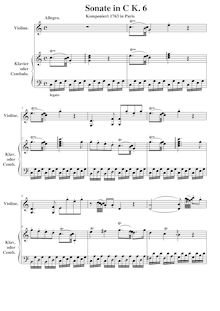 Partition de piano, violon Sonata, Violin Sonata No.1