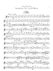 Partition hautbois 1, 2, Symphony No.3 en D minor, Dritte Symphonie