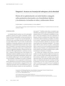 Efectos de la suplementación con ácido linoleico conjugado sobre parámetros relacionados con el metabolismo lipídico y la resistencia a la insulina en niños y adolescentes obesos