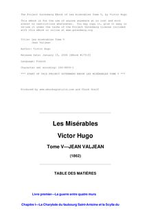 Les misérables Tome V par Victor Hugo
