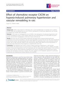 Effect of chemokine receptor CXCR4 on hypoxia-induced pulmonary hypertension and vascular remodeling in rats