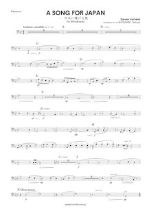 Partition basson, A Song pour Japan, Verhelst, Steven