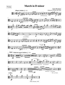 Partition altos, March en D minor, D minor, Bruckner, Anton