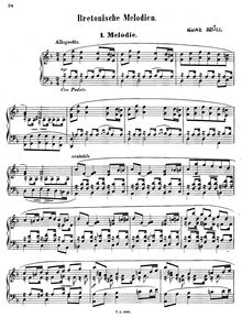Partition complète, Bretonische Melodien, Op.45, Brüll, Ignaz