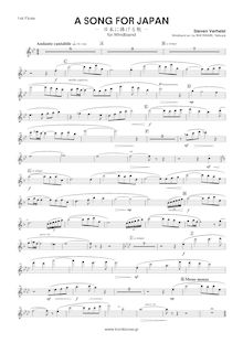 Partition flûte 1, A Song pour Japan, Verhelst, Steven
