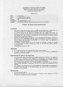 Conception pour l environnement 2005 Génie Mécanique et Conception Université de Technologie de Belfort Montbéliard