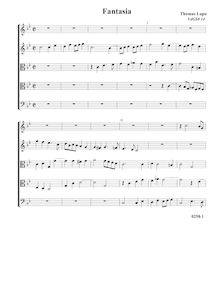 Partition Fantasia VdGS No.14 - partition complète (Tr Tr T T B), fantaisies pour 5 violes de gambe