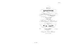 Partition parties complètes, corde quatuor No.1, Op.3, D minor, Veit, Václav