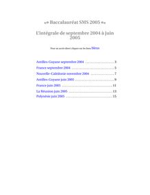Baccalaureat 2005 mathematiques s.m.s (sciences medico sociales) recueil d annales