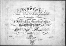 Partition complète, Concerto pour violon et Piano, Hummel, Johann Nepomuk