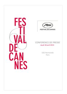 Festival de Cannes 2013 : sélection officielle des films en compétition