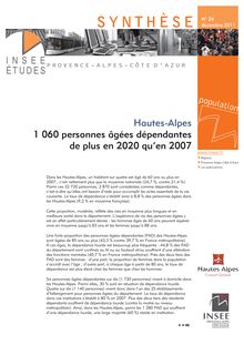 Hautes-Alpes 1060 personnes agées dépendantes de plus en 2020 qu en 2007