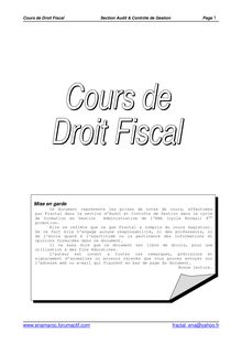 Cr drt fiscale