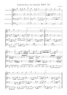 Partition complète, BWV 730 (AABB), choral préludes, Bach, Johann Sebastian