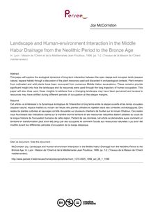 Landscape and Human-environment Interaction in the Middle Habur Drainage from the Neolithic Period to the Bronze Age - article ; n°1 ; vol.28, pg 43-53