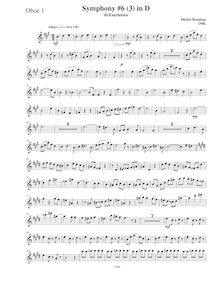 Partition hautbois 1, Symphony No.6  Magnificat , D major, Rondeau, Michel