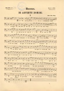 Partition Bassus (color scan), Musica Divina. Sive Thesaurus Concentuum Selectissimorum