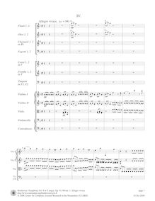 Partition I, Allegro vivace, Symphony No.8, F major, Beethoven, Ludwig van