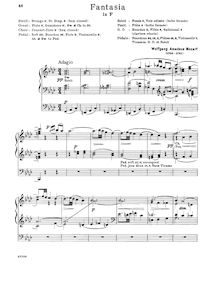 Partition complète, Adagio et Allegro, Adagio und Allegro, F minor par Wolfgang Amadeus Mozart