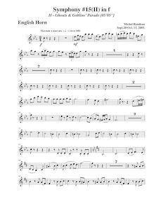 Partition anglais cor, Symphony No.15  Black Halloween , F minor par Michel Rondeau