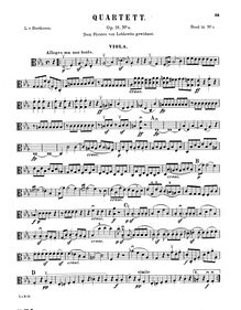 Partition viole de gambe, corde quatuor No.4, Op.18/4, C minor, Beethoven, Ludwig van par Ludwig van Beethoven