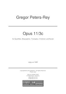 Partition Score / Piano, Opus 11/3c, Peters-Rey, Gregor