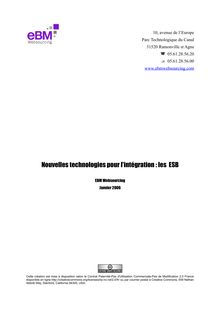 Nouvelles technologies pour l intégration : les ESB