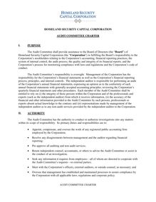 HOMS Audit Committee Charter