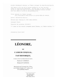 Léonore, ou l amour conjugal par Jean Nicolas Bouilly