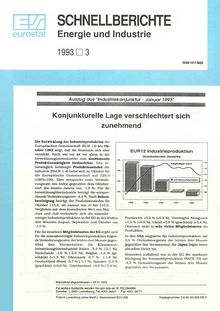 SCHNELLBERICHTE Energie und Industrie. 1993 3
