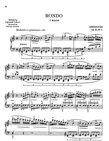 Partition , Rondo en C major, Two Rondos, Op.51, Beethoven, Ludwig van par Ludwig van Beethoven