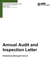 TE010l Annual Audit and Inspection Letter - FINAL