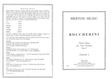 Partition parties complètes, 6 Duos, G.63-68, Boccherini, Luigi