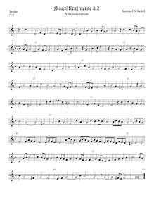 Partition 3rd verse − viole de gambe aigue, Tabulatura Nova, Scheidt, Samuel