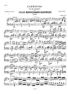 Partition complète (scan), Capriccio, Op.118, Mendelssohn, Felix