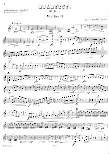 Partition violon 2, corde quatuor No.11, Op.61 (Dvořák, Antonín)